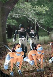 They were ushered into their new life of slavery - K9 Pet Patrol  by Themobber (Quality art 2017)